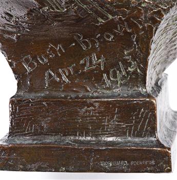 (DIPLOMACY.) Henry K. Bush-Brown, sculptor. Bronze bust of British ambassador James Bryce.